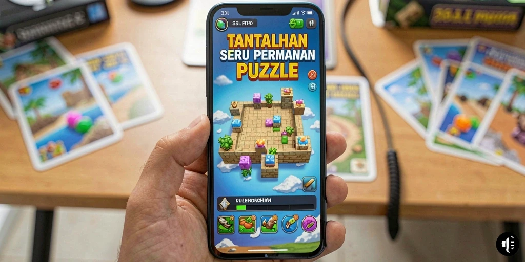 Tampilan gameplay 33L dengan berbagai teka-teki menarik.