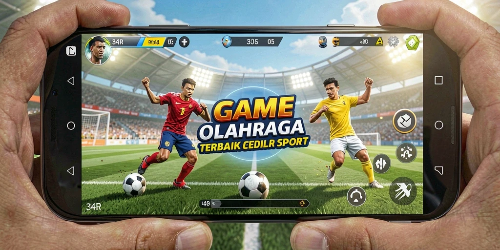 Tampilan gameplay 34R yang menegangkan dengan aksi olahraga seru.