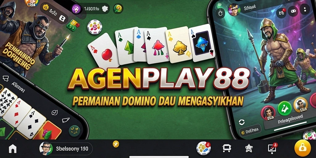Tampilan gameplay Domino yang menegangkan dalam AGENPLAY88.