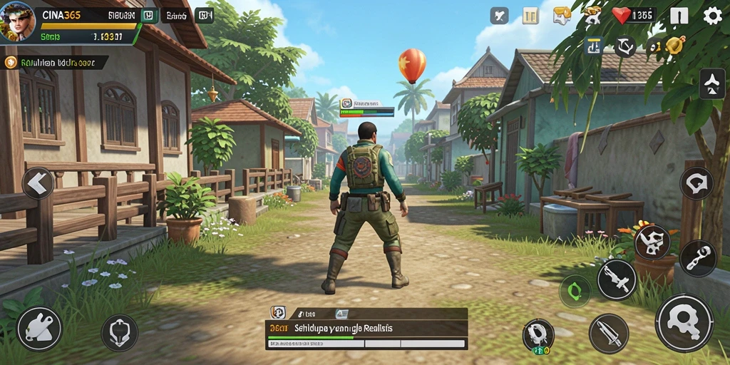 Tampilan gameplay yang menarik dan interaktif dalam CINA365.