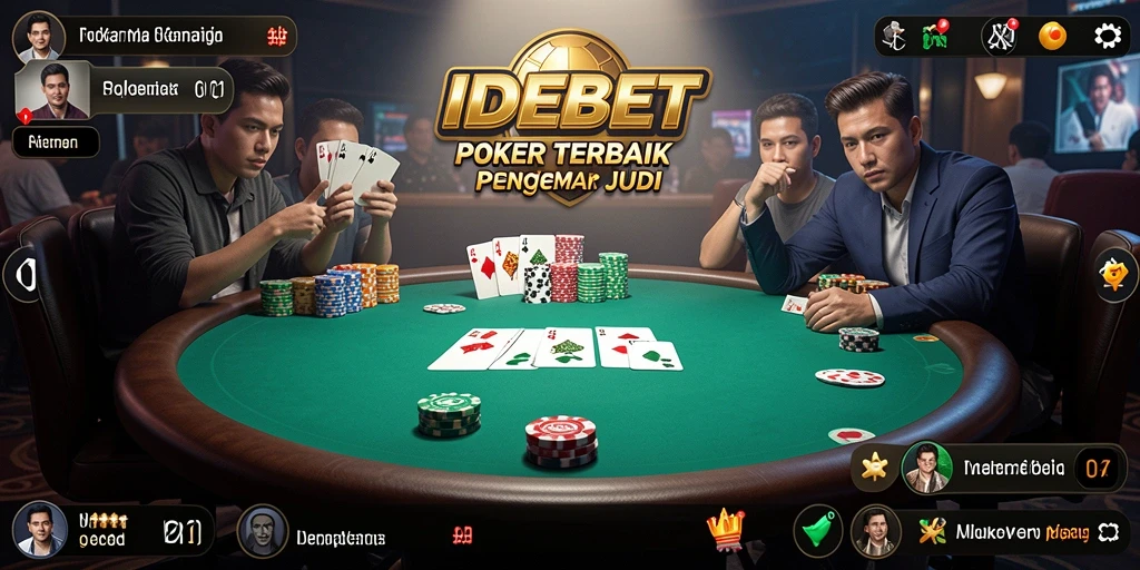 Screenshot IDEBET menampilkan momen seru permainan Poker.