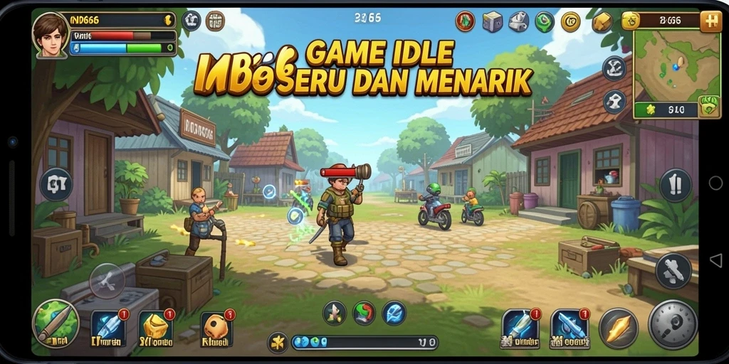 Screenshot gameplay IND666 menampilkan aksi seru dalam pengelolaan sumber daya.