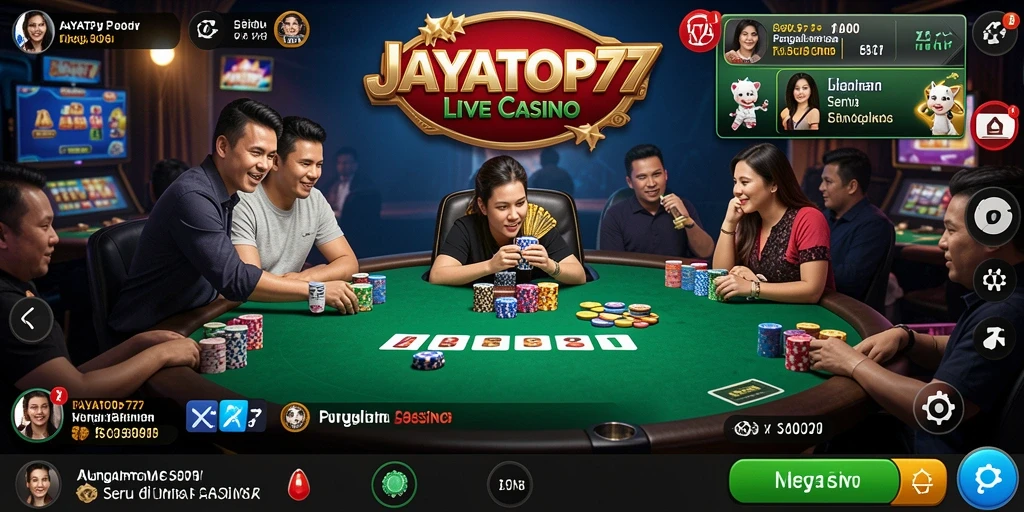 Tampilan gameplay langsung JAYATOP77 yang menegangkan dan interaktif.