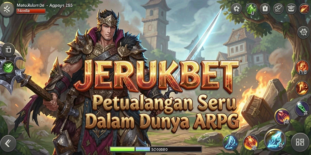 Tangkapan layar <strong>JERUKBET</strong> menampilkan aksi seru dalam pertarungan ARPG.