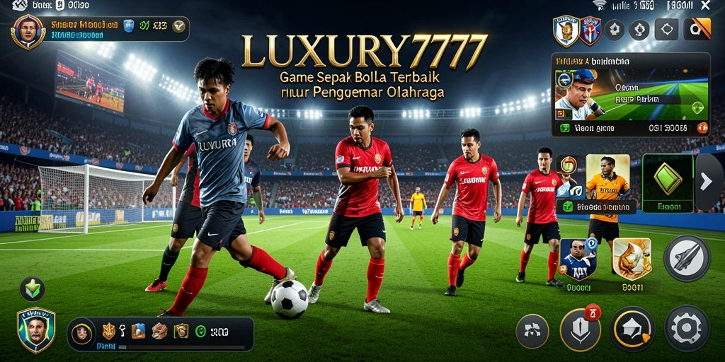 Tampilan gameplay <strong>LUXURY777</strong> yang menampilkan aksi sepak bola seru.