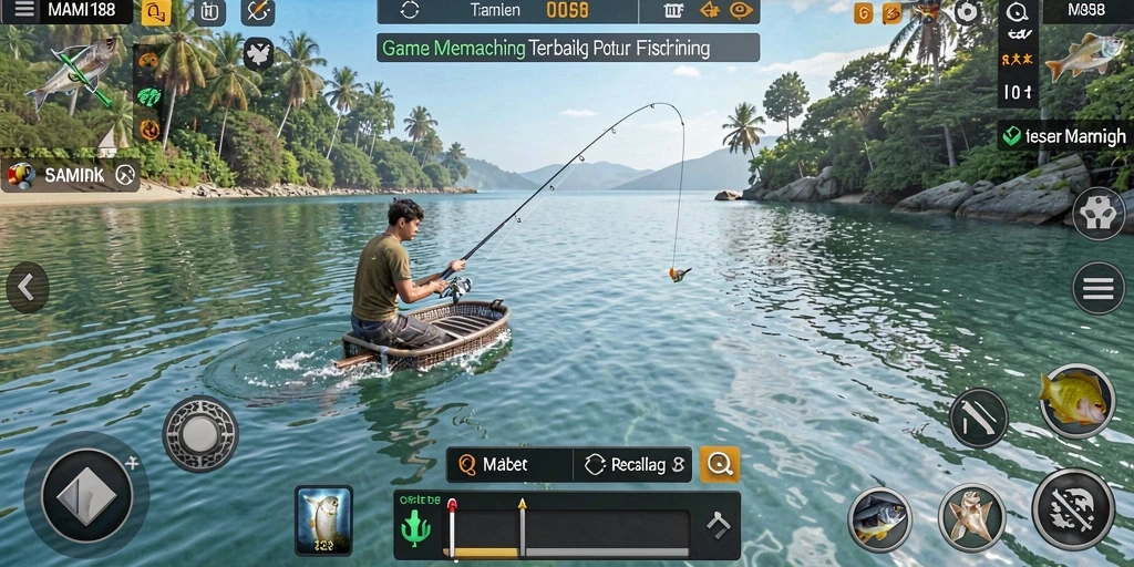 Tampilan gameplay MAMI188 dengan aksi memancing yang seru.