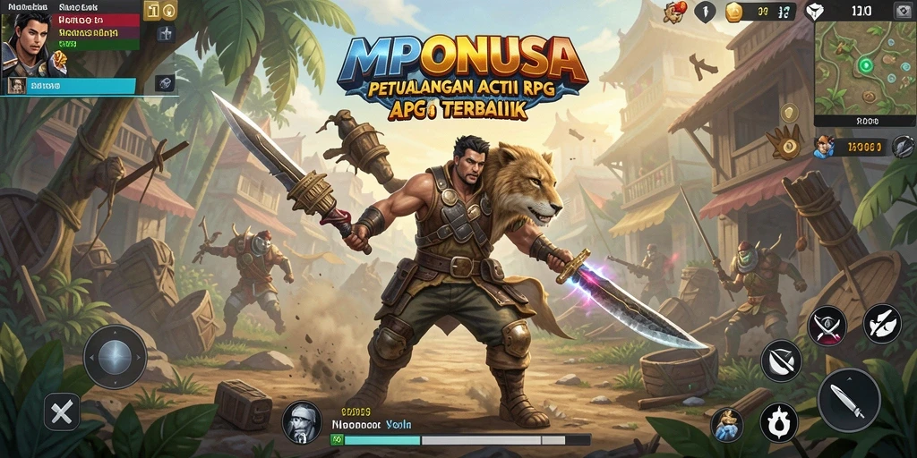 Tampilan gameplay ARPG yang mendebarkan di MPONUSA.