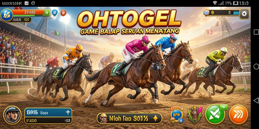 Screenshot OHTOGEL menampilkan balapan seru dengan grafik memukau.