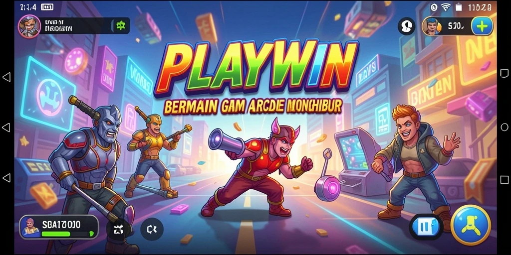 Screenshot gameplay PLAYWIN menampilkan tantangan seru dalam game Arcade.