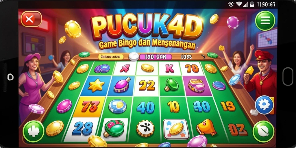 Tampilan utama gameplay PUCUK4D dengan desain Bingo yang menarik.