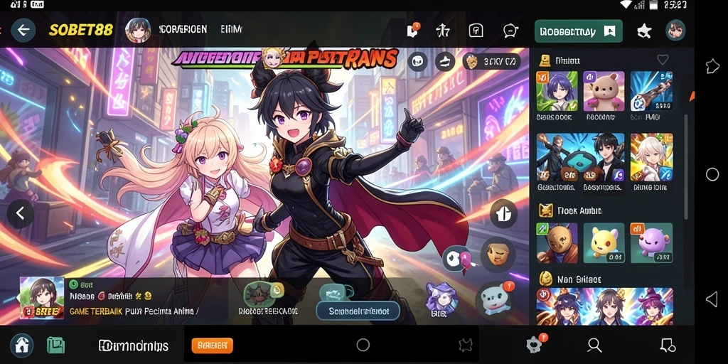 Screenshot gameplay <strong>SOBET88</strong> dengan karakter anime menarik.