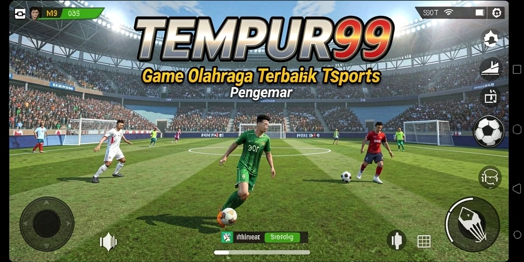 Tangkapan layar dari gameplay TEMPUR99 yang penuh aksi olahraga.
