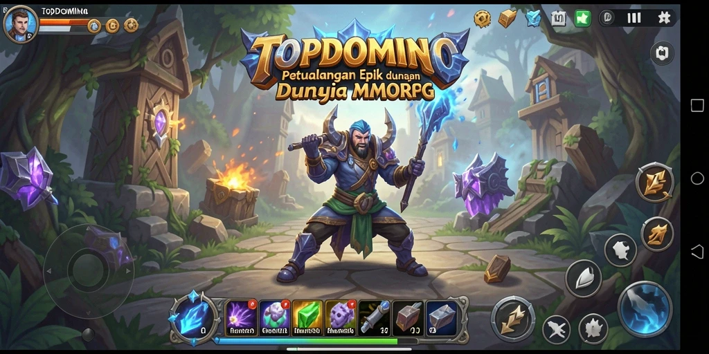 Tampilan gameplay menarik dari <strong>TOPDOMINO</strong> dengan grafis yang memukau.